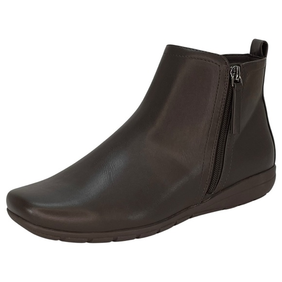 Easy Spirit Aleena3 Dark Brown Faux Leather Womens Booties Size 9M - Picture 3 of 11